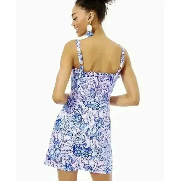 Lilly Pulitzer Mini Dress Romper Floral Magnolia Lilac One Piece Zenon 00 XS XXS - Picture 4 of 16